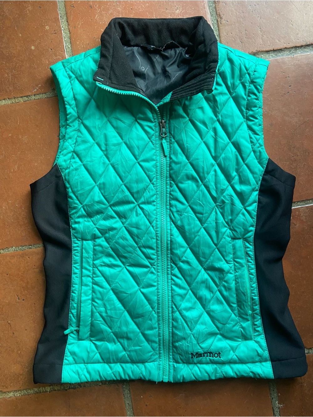 Marmot Quilted Green and Black Women's Kitzbuhel Vest Small